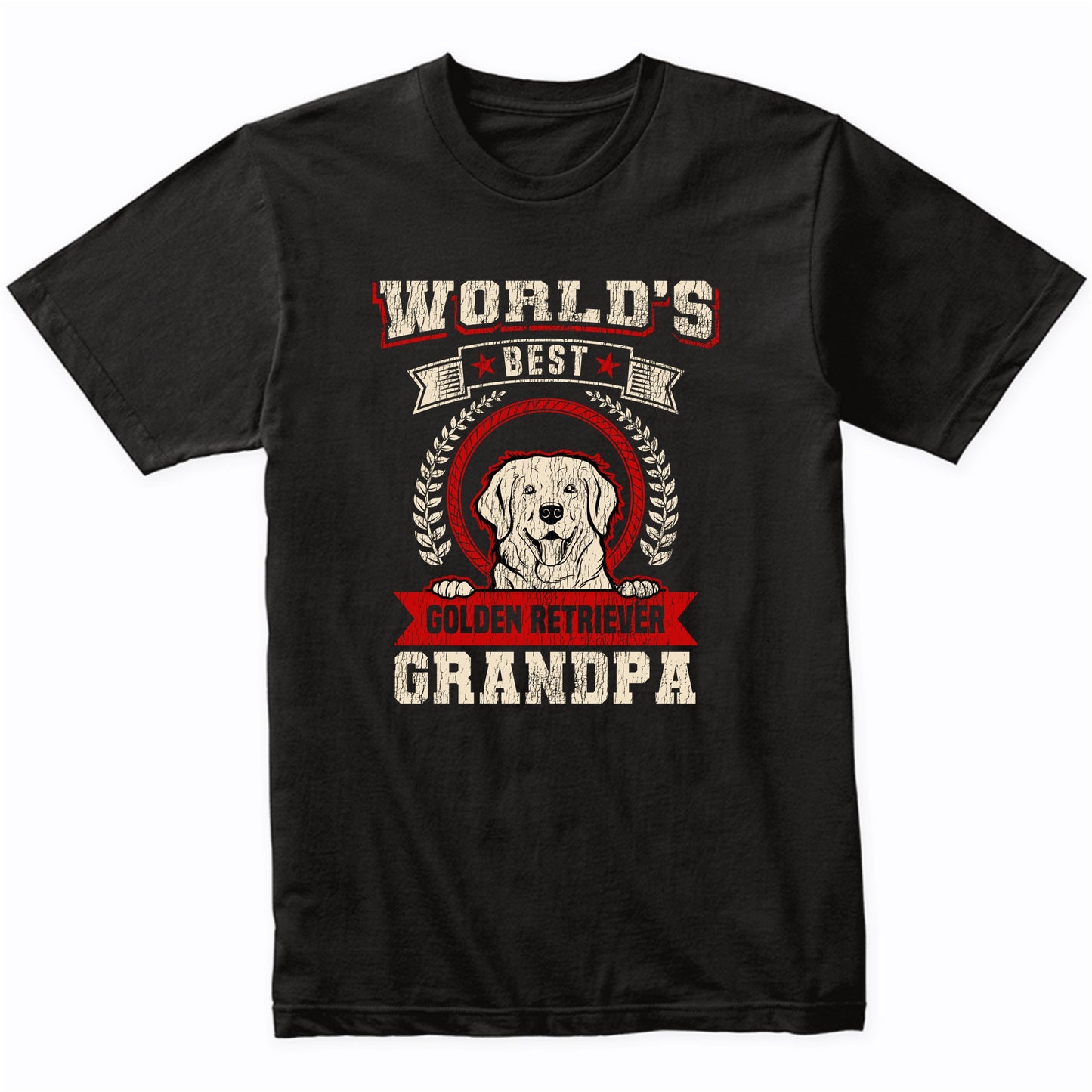 World's Best Golden Retriever Grandpa Dog Breed T-Shirt