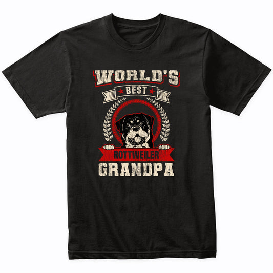 World's Best Rottweiler Grandpa Dog Breed T-Shirt