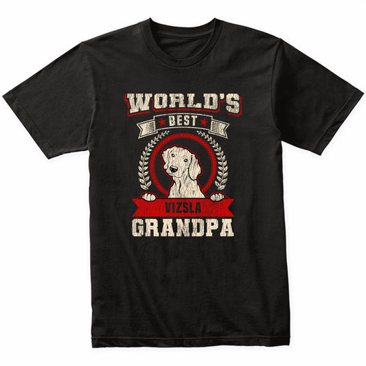 World's Best Vizsla Grandpa Dog Breed T-Shirt