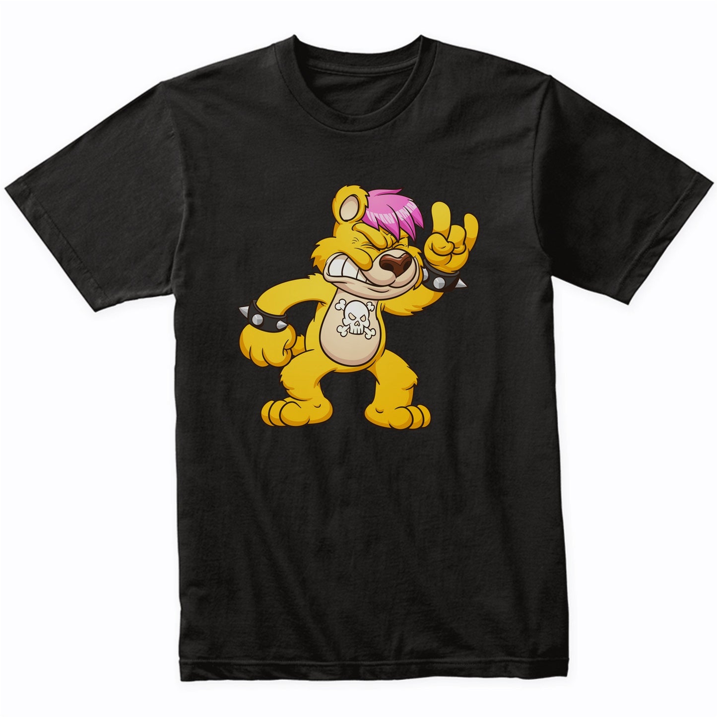 Punk Rock Music Teddy Bear Rocker Bear T-Shirt