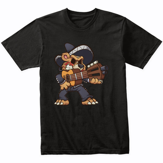 Mariachi Teddy Bear Crying Blood Guitar Gun Evil Bear T-Shirt