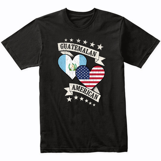 Guatemalan American Heart Flags Guatemala America T-Shirt
