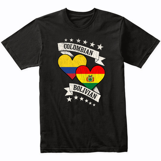 Colombian Bolivian Heart Flags Colombia Bolivia T-Shirt