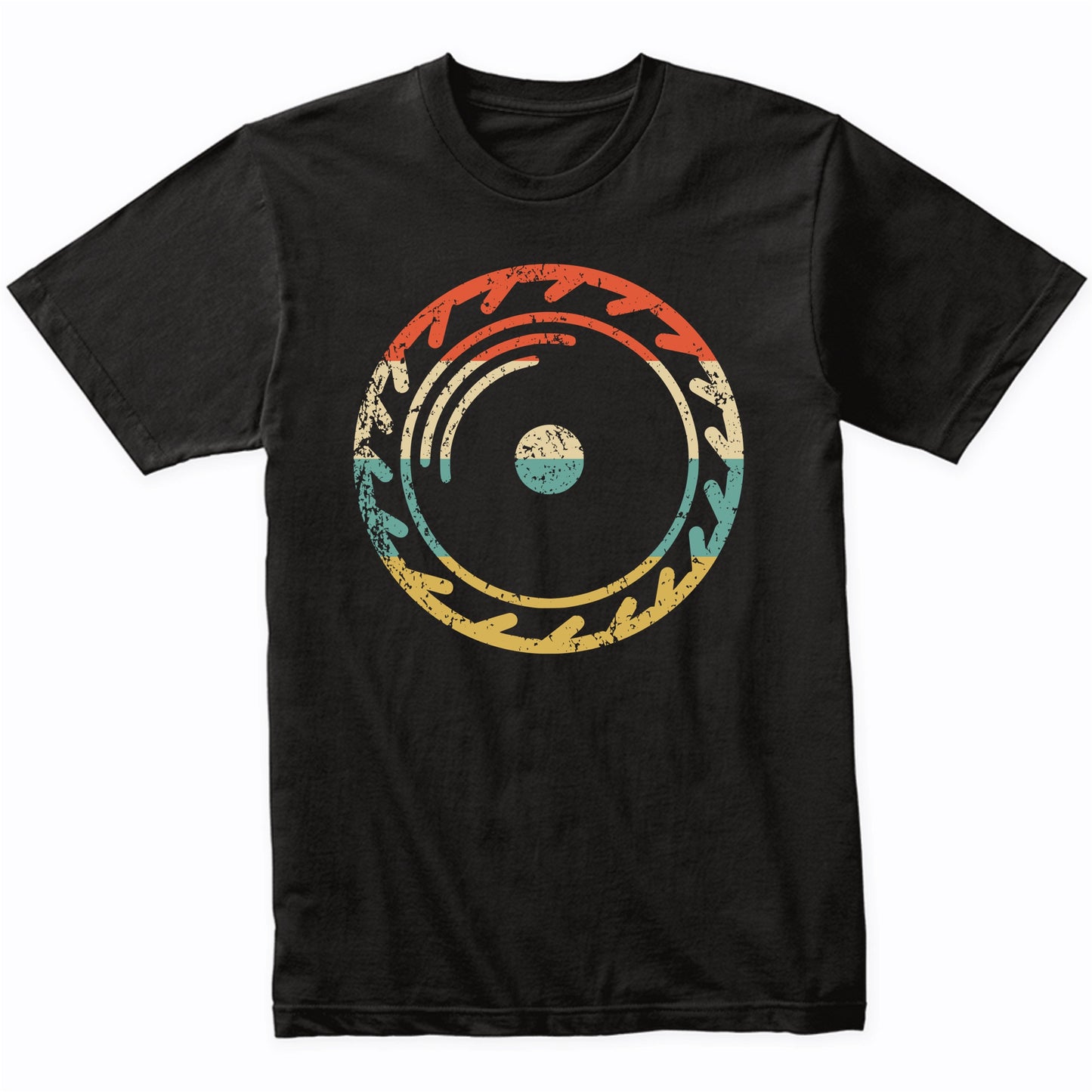 Retro Circular Saw Blade Vintage Style Carpenter T-Shirt
