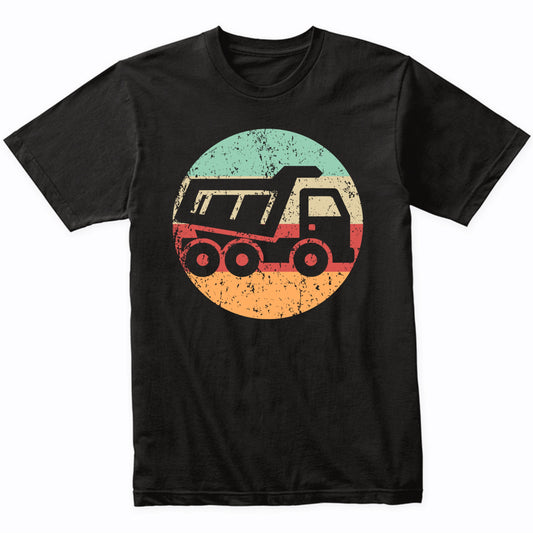 Retro Dump Truck Vintage Style Heavy Machinery Construction T-Shirt