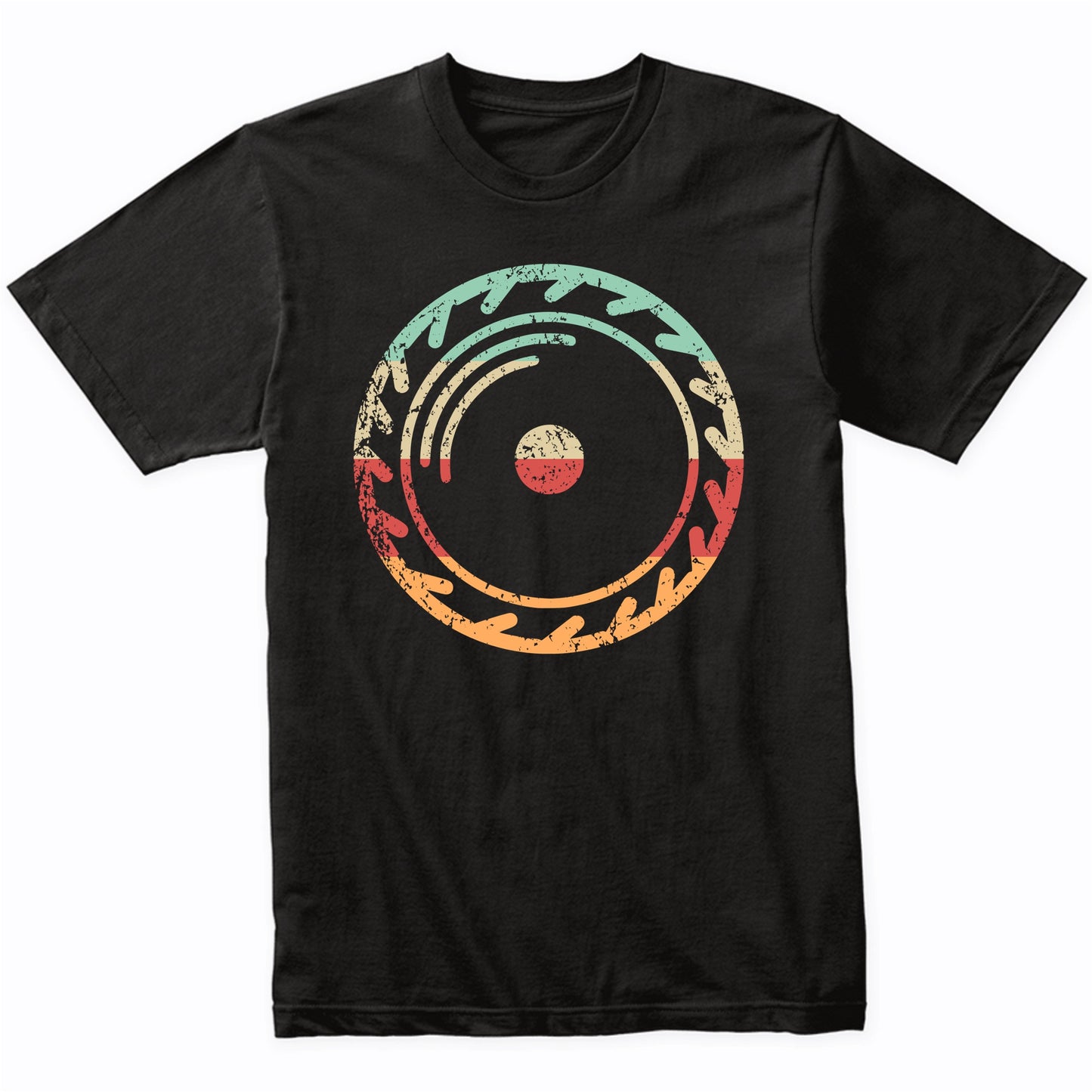 Retro Circular Saw Blade Vintage Style Carpenter T-Shirt