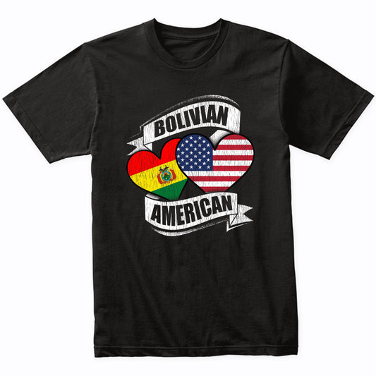 Bolivian American Hearts USA Bolivia Flags T-Shirt