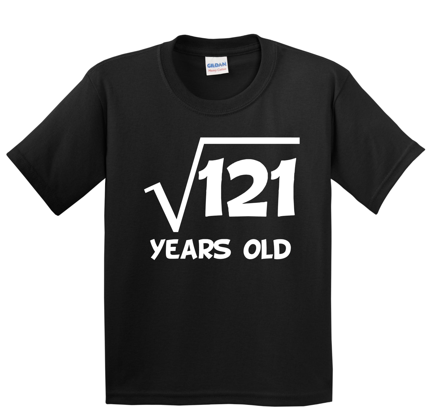Kids 11th Birthday Shirt Square Root 11 Years Old Math T-Shirt