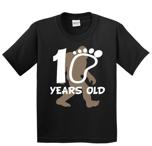 10th Birthday Bigfoot Shirt - 10 Years Old Sasquatch Shirt