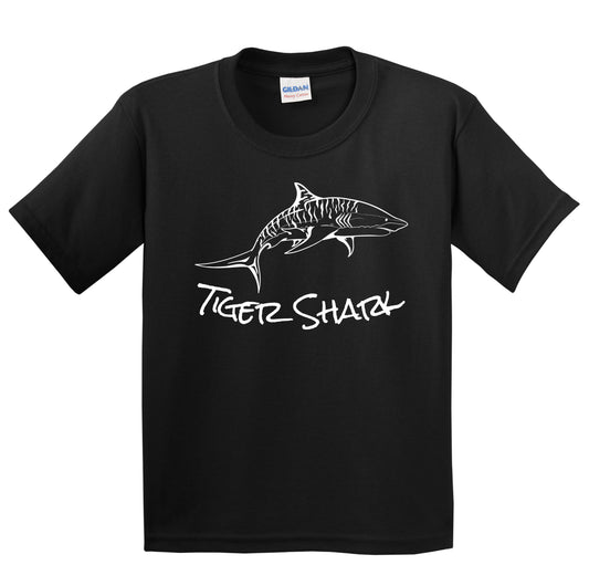 Tiger Shark Sketch Cool Shark Kids T-Shirt