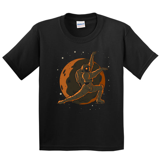 Figure Skating Astronaut Outer Space Spaceman Kids T-Shirt