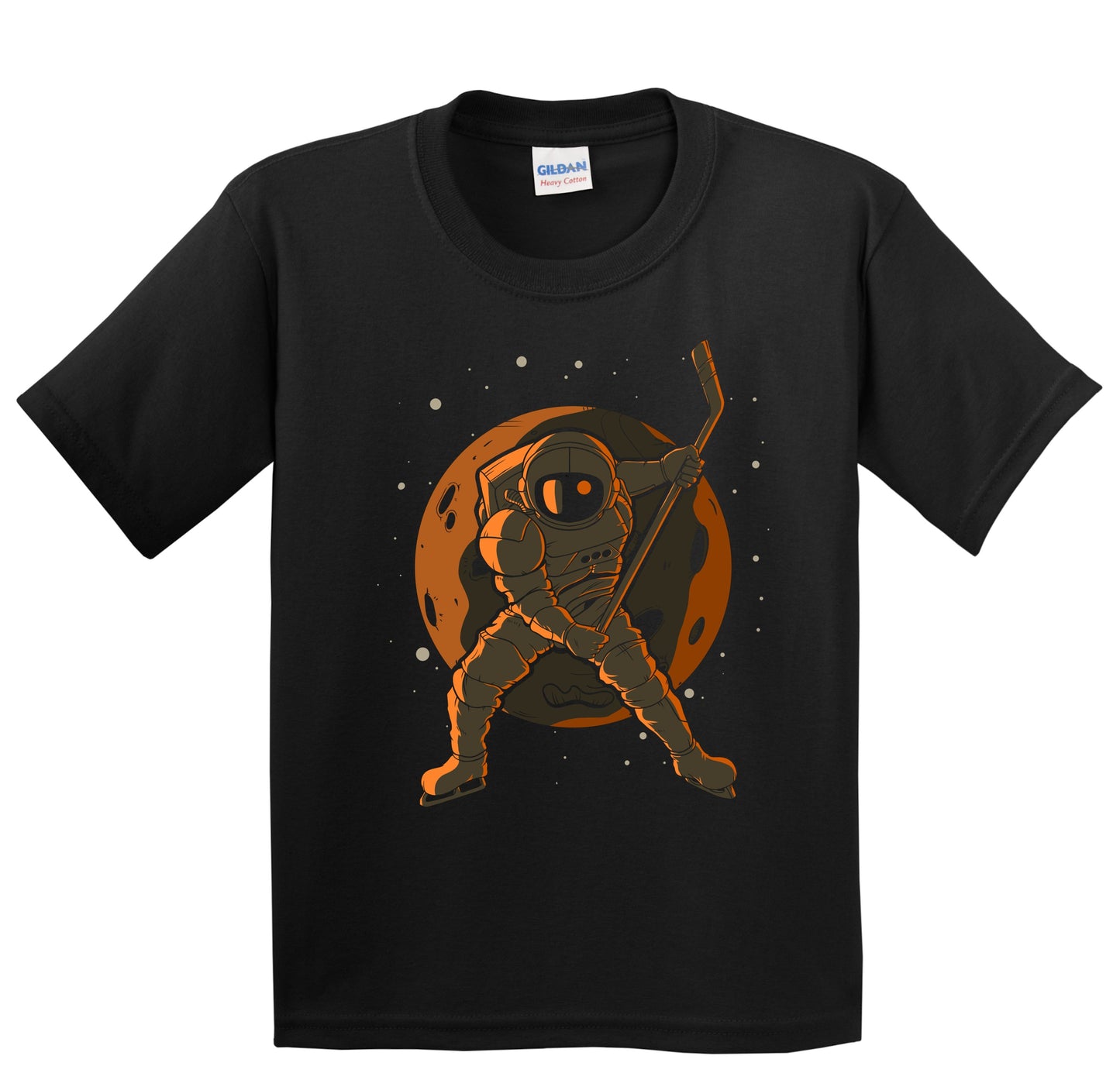 Hockey Astronaut Outer Space Spaceman Kids T-Shirt