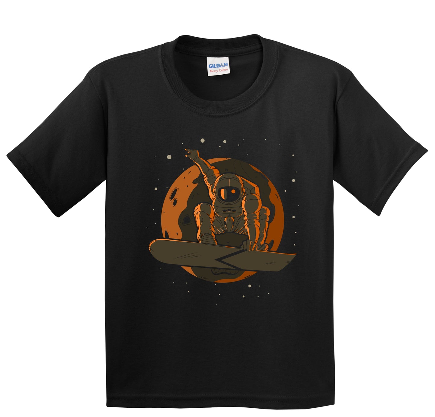 Snowboarding Astronaut Outer Space Spaceman Kids T-Shirt
