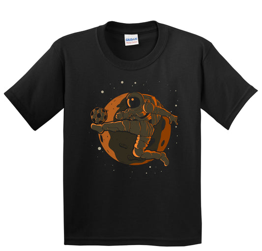 Soccer Astronaut Outer Space Spaceman Kids T-Shirt