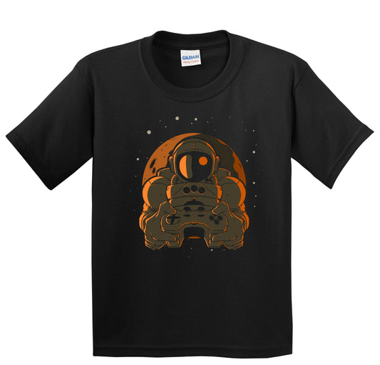 Gamer Astronaut Outer Space Spaceman Video Games Youth T-Shirt - Kids Astronaut Shirt