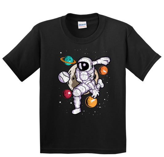 Baseball Pitcher Astronaut Outer Space Spaceman Distressed Youth T-Shirt