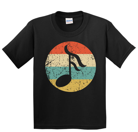 16th Note Silhouette Retro Music Musician Musical Note Youth T-Shirt