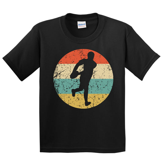 Rugby Player Silhouette Retro Sports Youth T-Shirt