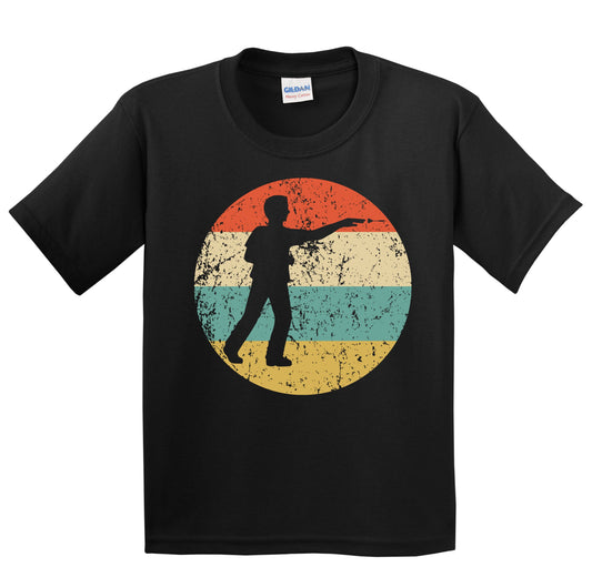 Darts Player Silhouette Retro Darts Youth T-Shirt
