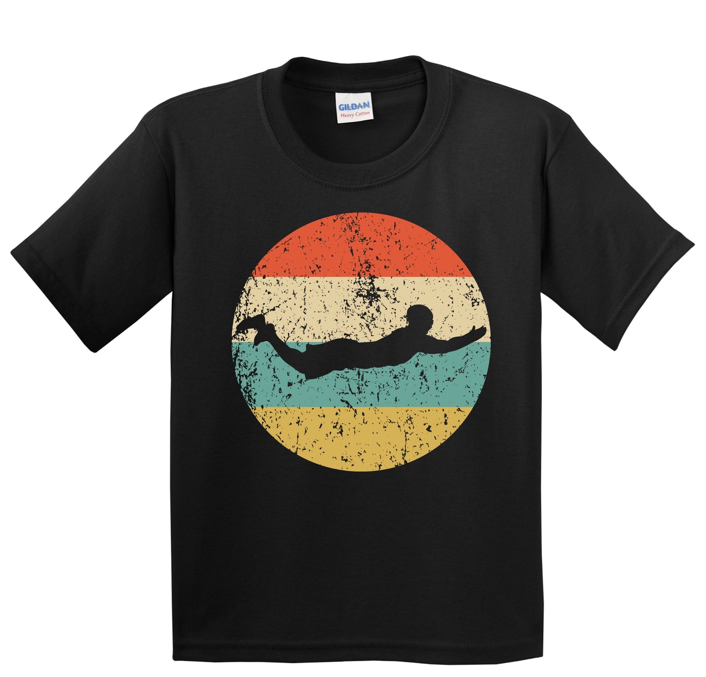 Swimmer Silhouette Retro Swimming Youth T-Shirt
