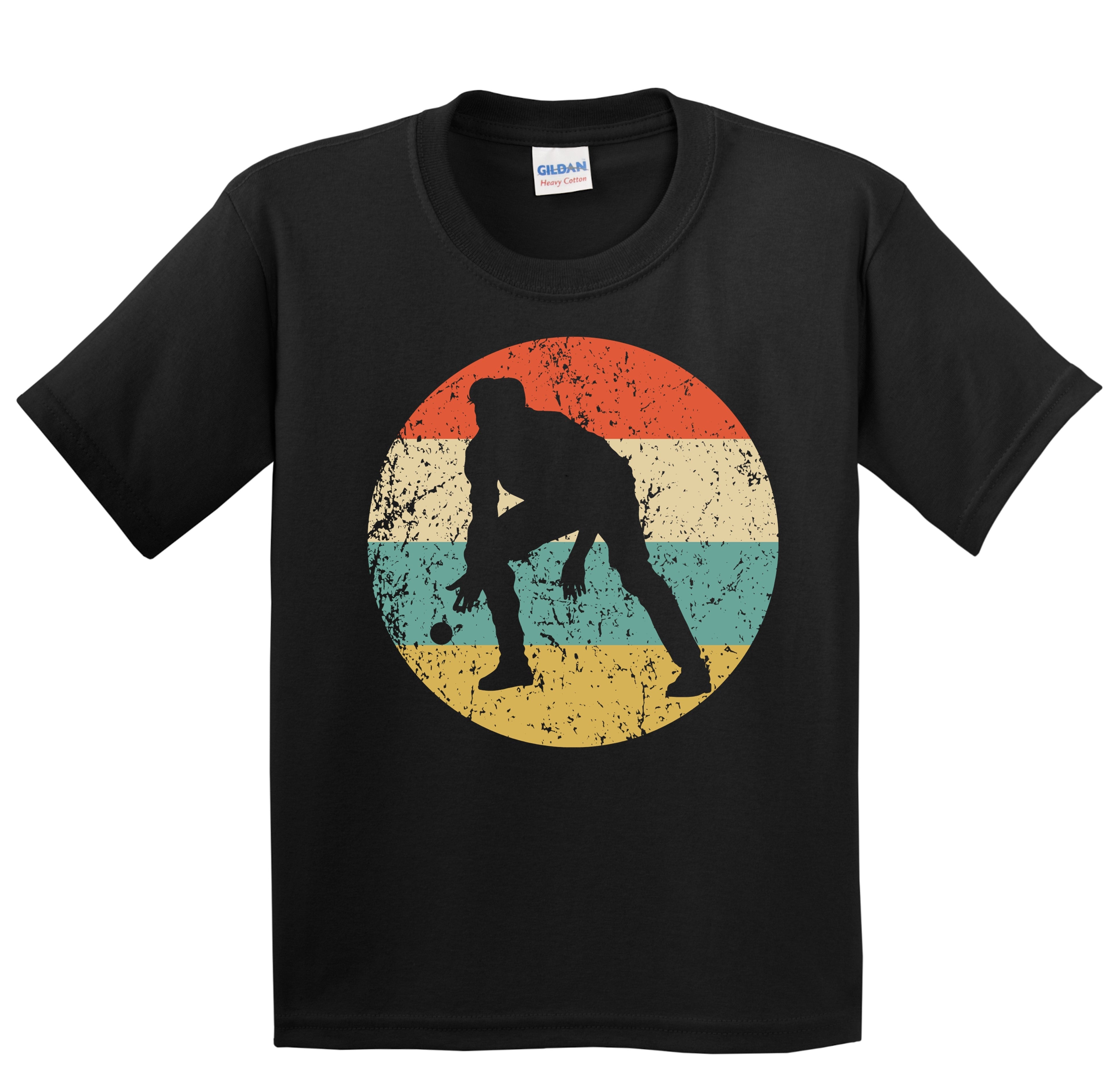Bocce Ball Silhouette Retro Bocce Youth T-Shirt – Really Awesome