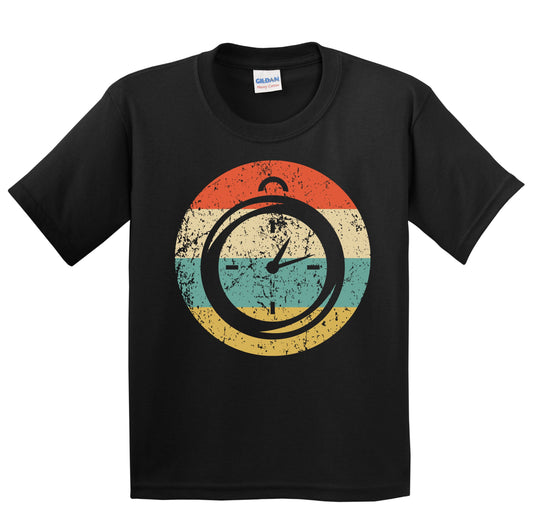 Stopwatch Icon Retro Track and Field Coach Youth T-Shirt
