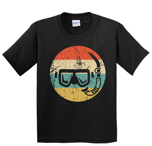 Snorkel Mask Icon Retro Snorkeling Youth T-Shirt