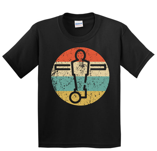 Foosball Man Icon Retro Foosball Player Youth T-Shirt
