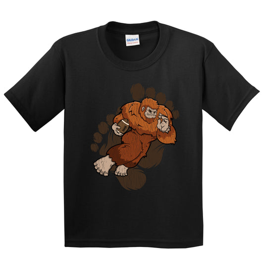Kids Bigfoot Football Shirt - Sasquatch Running Back Youth T-Shirt