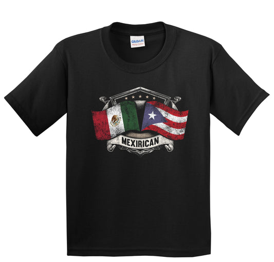 Mexico Puerto Rico Flags Mexican Puerto Rican Mexirican Youth T-Shirt