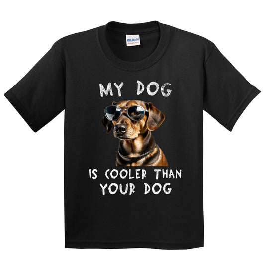 Dachshund My Dog Is Cooler Than Your Dog Funny Dog Owner Youth T-Shirt