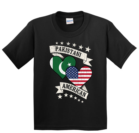 Pakistani American Heart Flags Pakistan America Youth T-Shirt