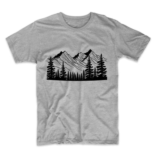 Mountains and Trees Camping Nature T-Shirt