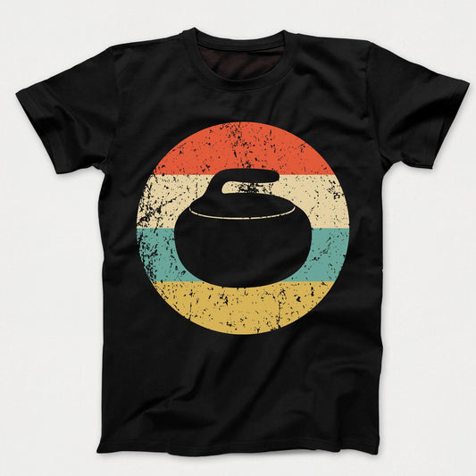 Curling Shirt - Vintage Retro Curling Stone Kids T-Shirt