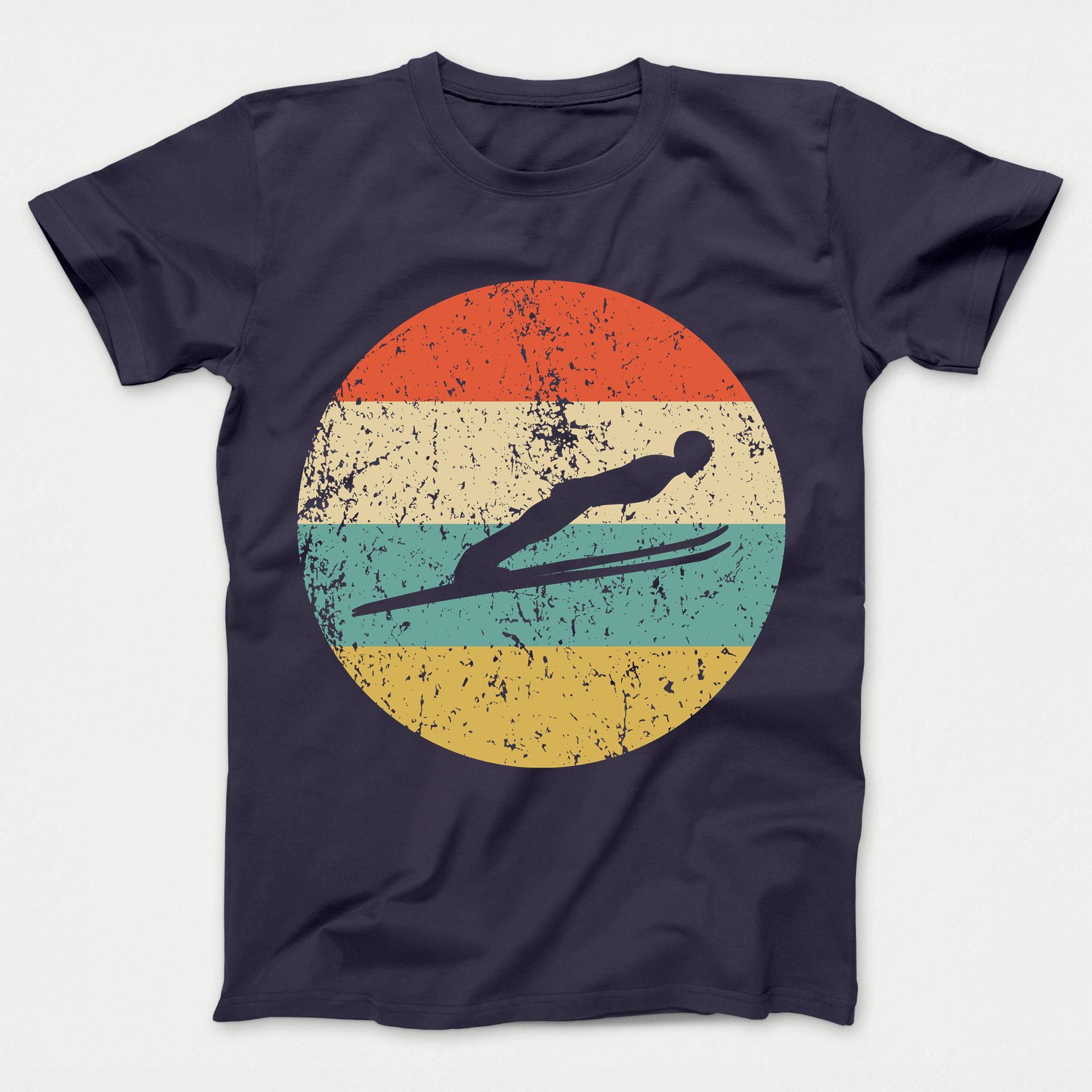 Ski Jumping Shirt - Vintage Retro Ski Jumper Kids T-Shirt