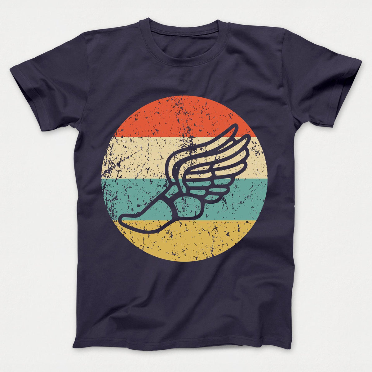 Running Shoe With Wings Retro Style Track Kids T-Shirt