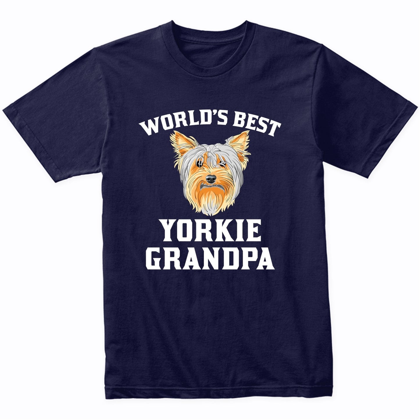 World's Best Yorkie Grandpa Dog Graphic T-Shirt