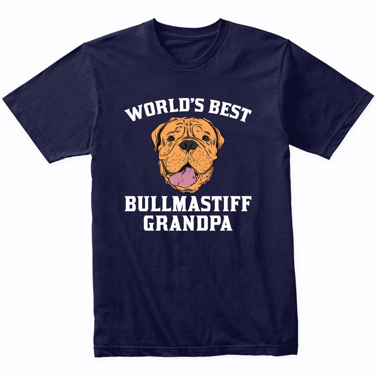World's Best Bullmastiff Grandpa Dog Graphic T-Shirt