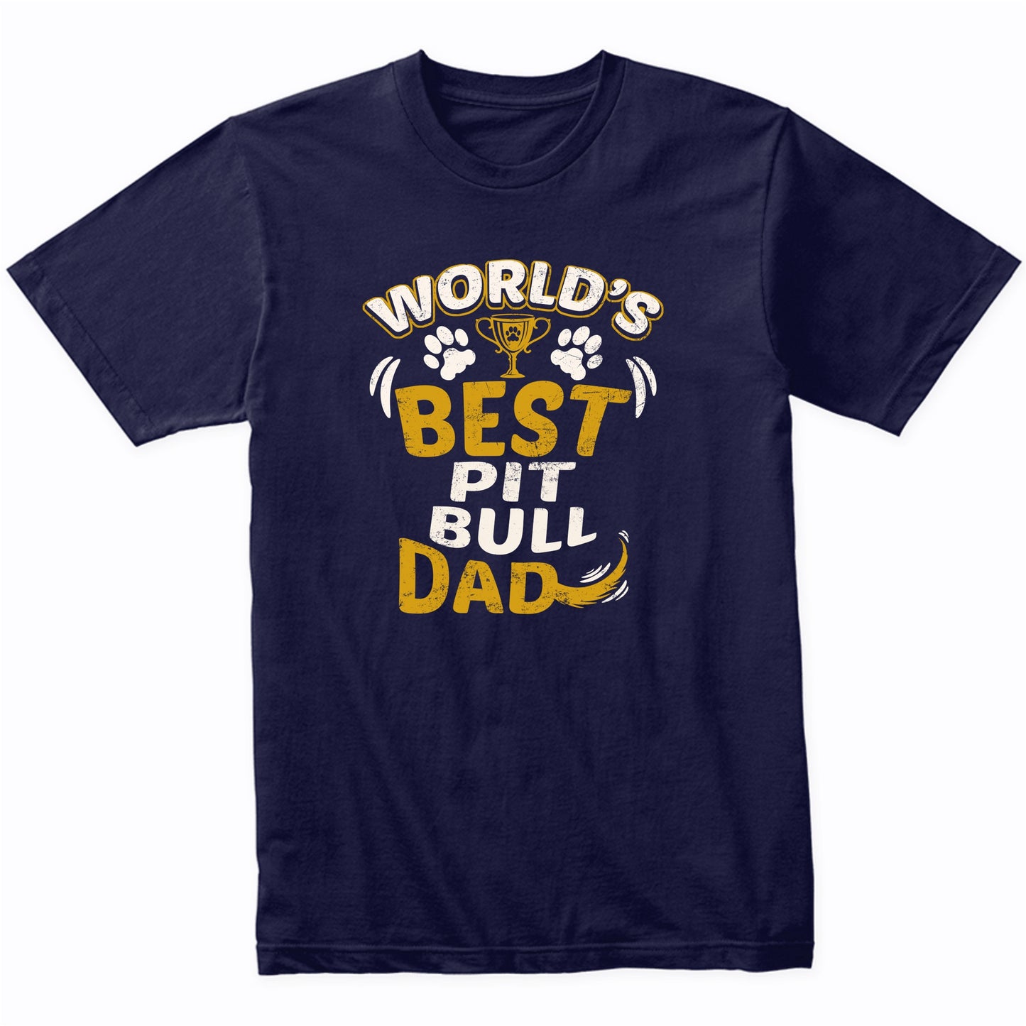 World's Best Pit Bull Dad Graphic T-Shirt