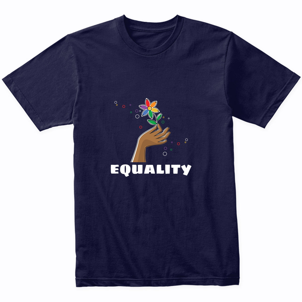 Equality LGBTQ Gay Pride Rainbow Flower T-Shirt