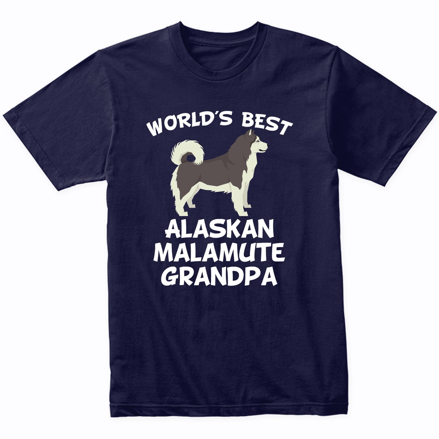 World's Best Alaskan Malamute Grandpa Shirt