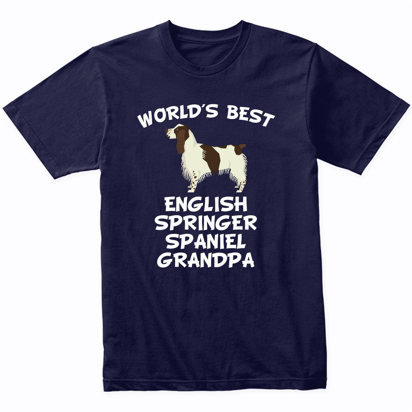 World's Best English Springer Spaniel Grandpa Shirt