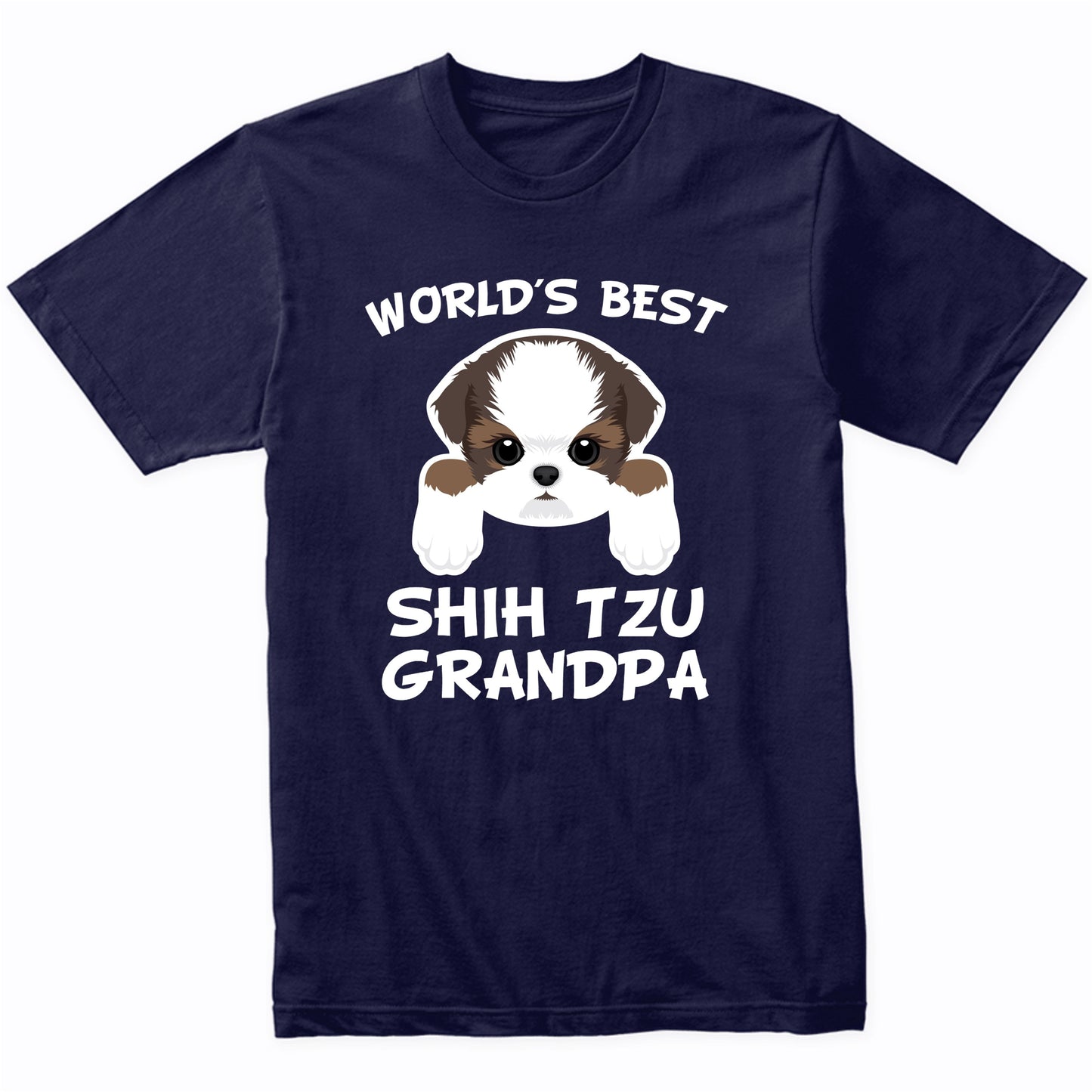 World's Best Shih Tzu Grandpa Dog Granddog T-Shirt