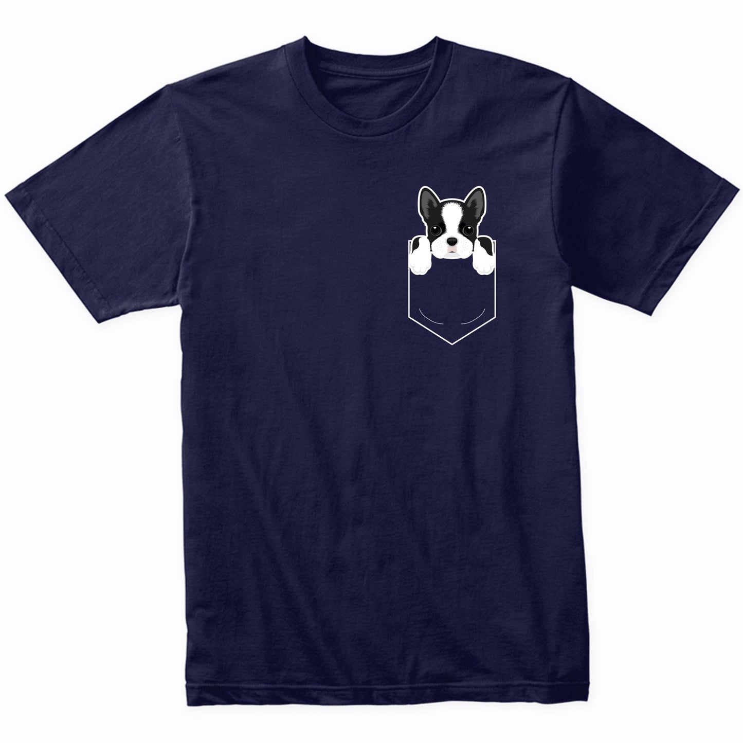 Boston Terrier In My Pocket Cute Dog Owner T-Shirt