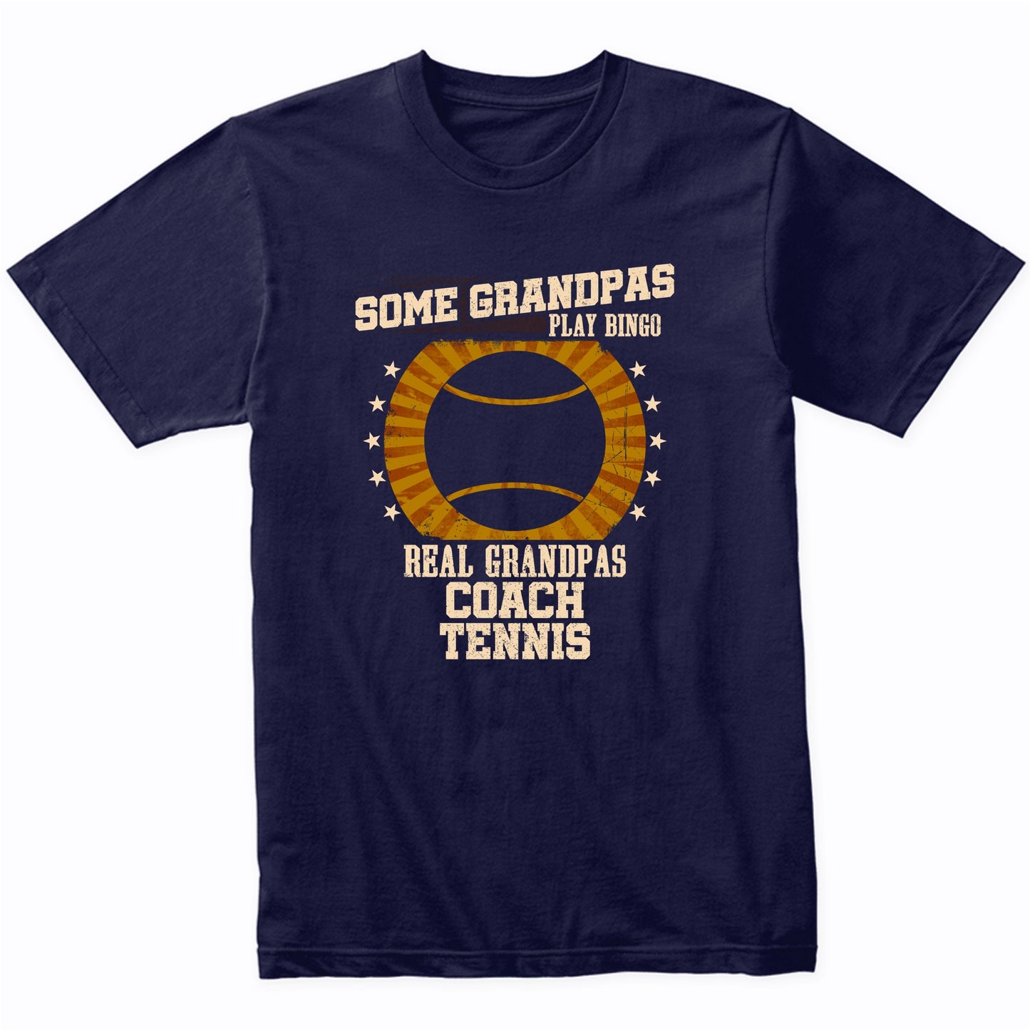 Tennis Grandpa Shirt - Real Grandpas Coach Tennis T-Shirt