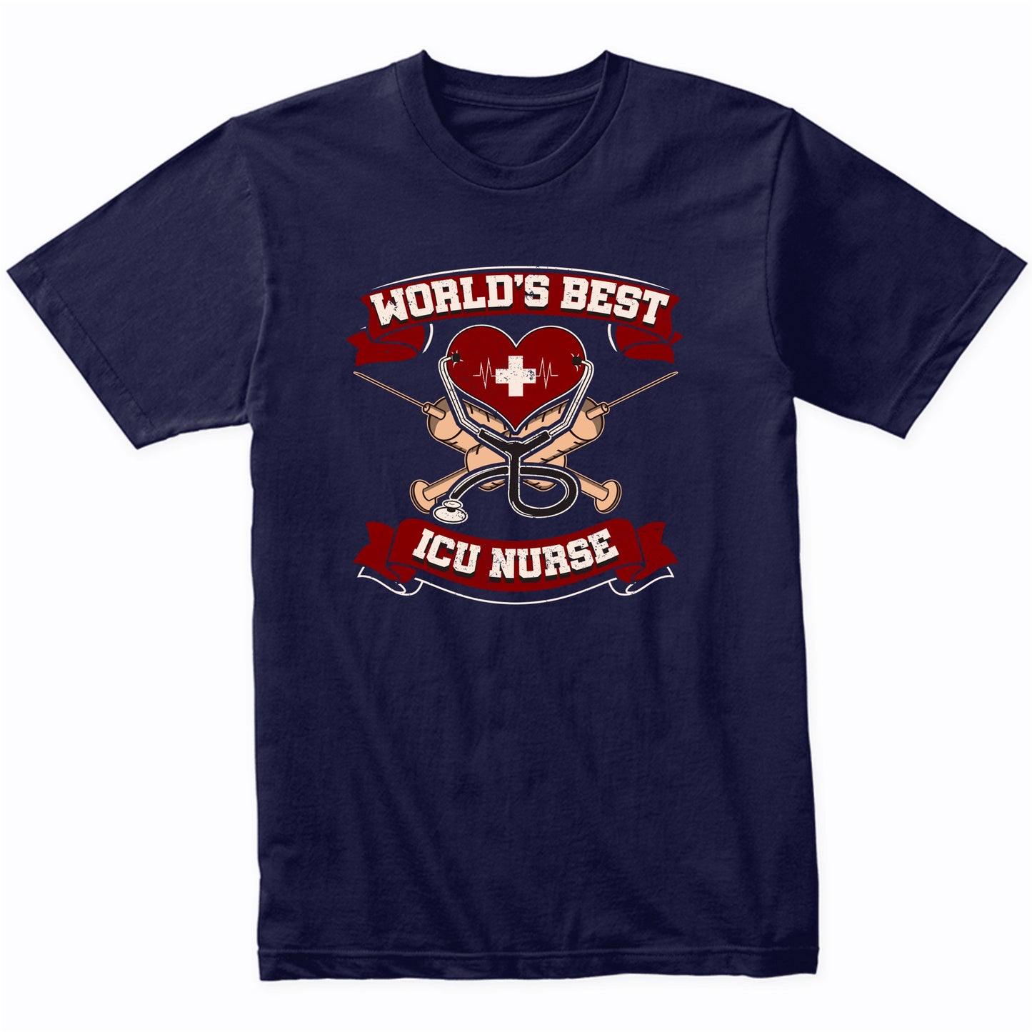 World's Best ICU Nurse Nursing Graphic T-Shirt