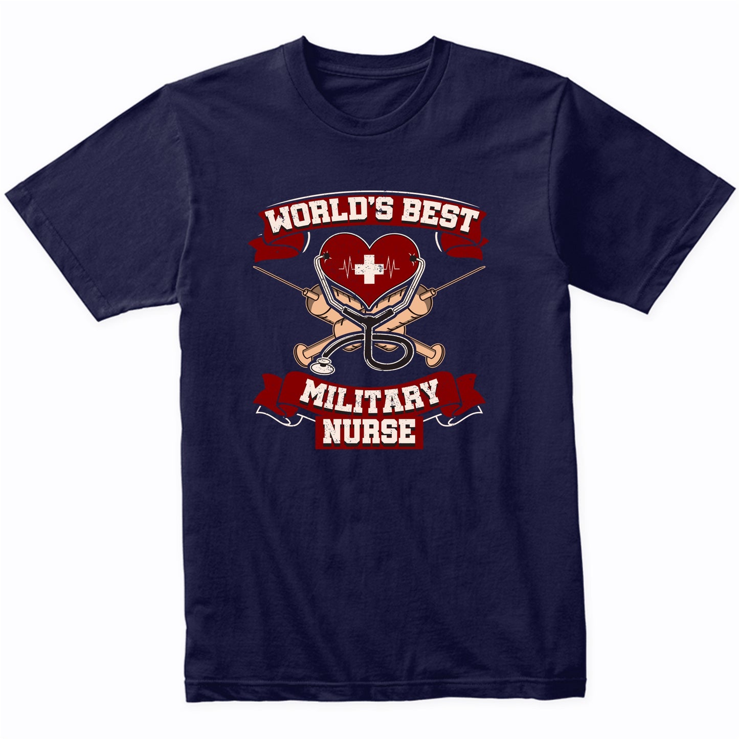 World's Best Military Nurse Nursing Graphic T-Shirt