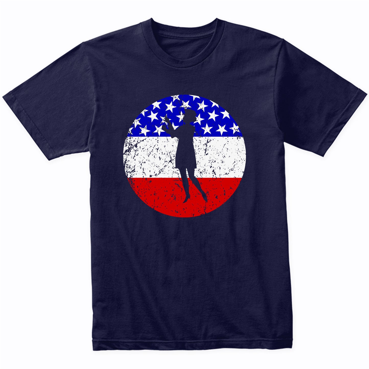 American Flag Nursing Shirt - Retro Nurse T-Shirt