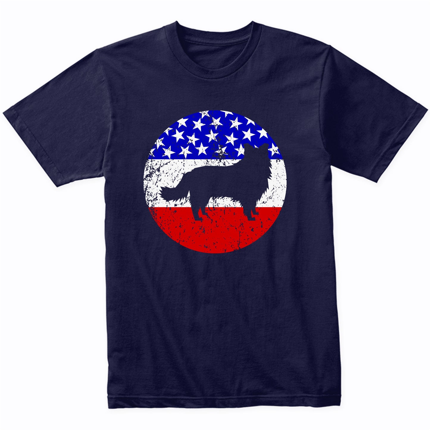 American Flag Border Collie Shirt - Retro Border Collie Dog Shirt