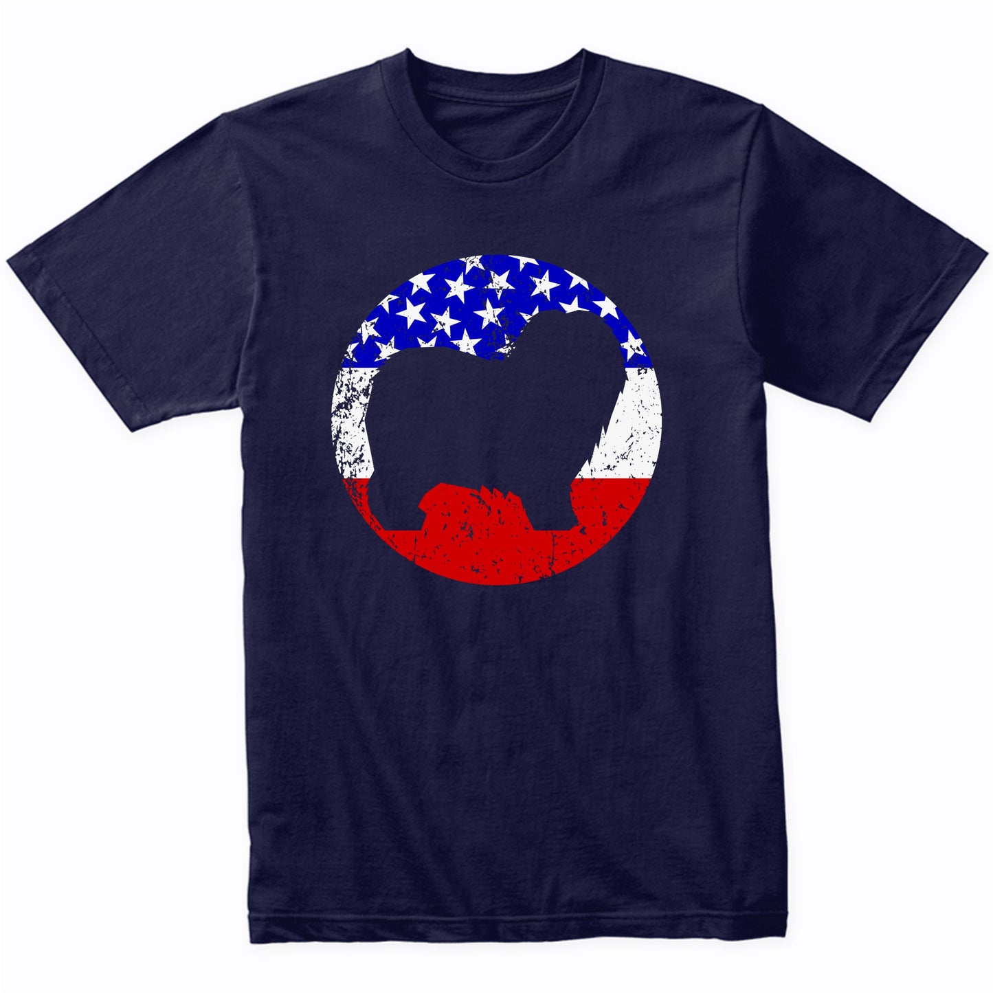 American Flag Old English Sheepdog Shirt - Retro Dog T-Shirt